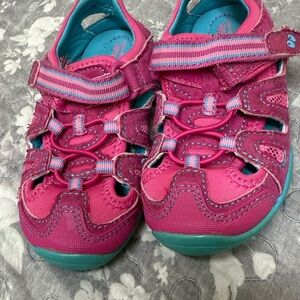 Stride Rite Pink and Teal Kids Sandals